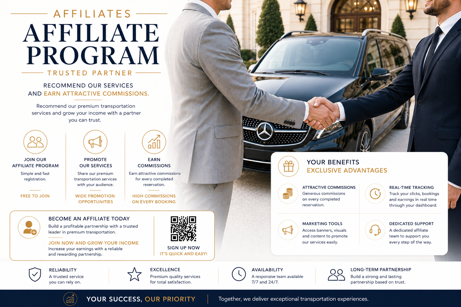 SLS Affiliate Chauffeur Network — net B2B rates, 24/7 dispatch, white-label discretion for international chauffeur operators